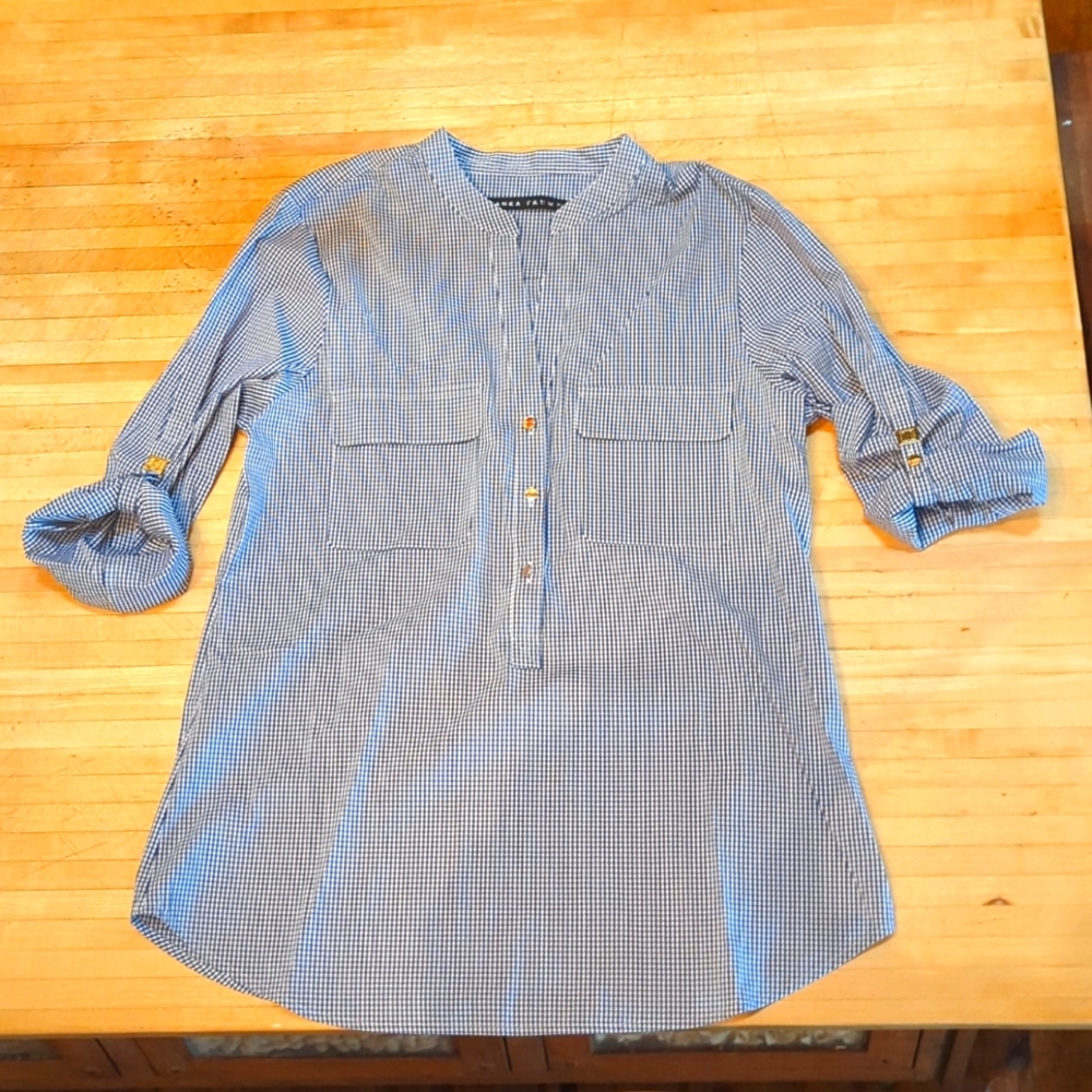 IVANKA TRUMP houndstooth blouse small